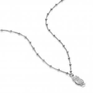 Silver necklace with Cubic Zirconia